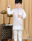 Kurta,Pajama with Sleeveless Jacket - Silk