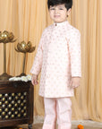 Sherwani with Slim Fit Pajama - Peach