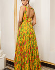 Yellow Ginger Flower Long Indo Dress (Set Of 2)
