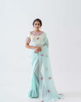 Elegant Fusion Pre-Drape Saree Ensemble