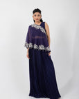 Diamond Dew One Shoulder Cape Set