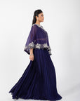 Diamond Dew One Shoulder Cape Set