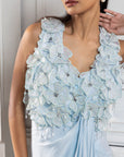 Frosted Petals Flow Gown