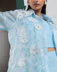 Sky Breeze Embroidered Co-Ord Set