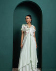 Mint Blossom Layered Gown