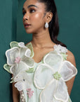 Mint Blossom Layered Gown
