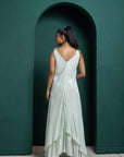 Mint Blossom Layered Gown