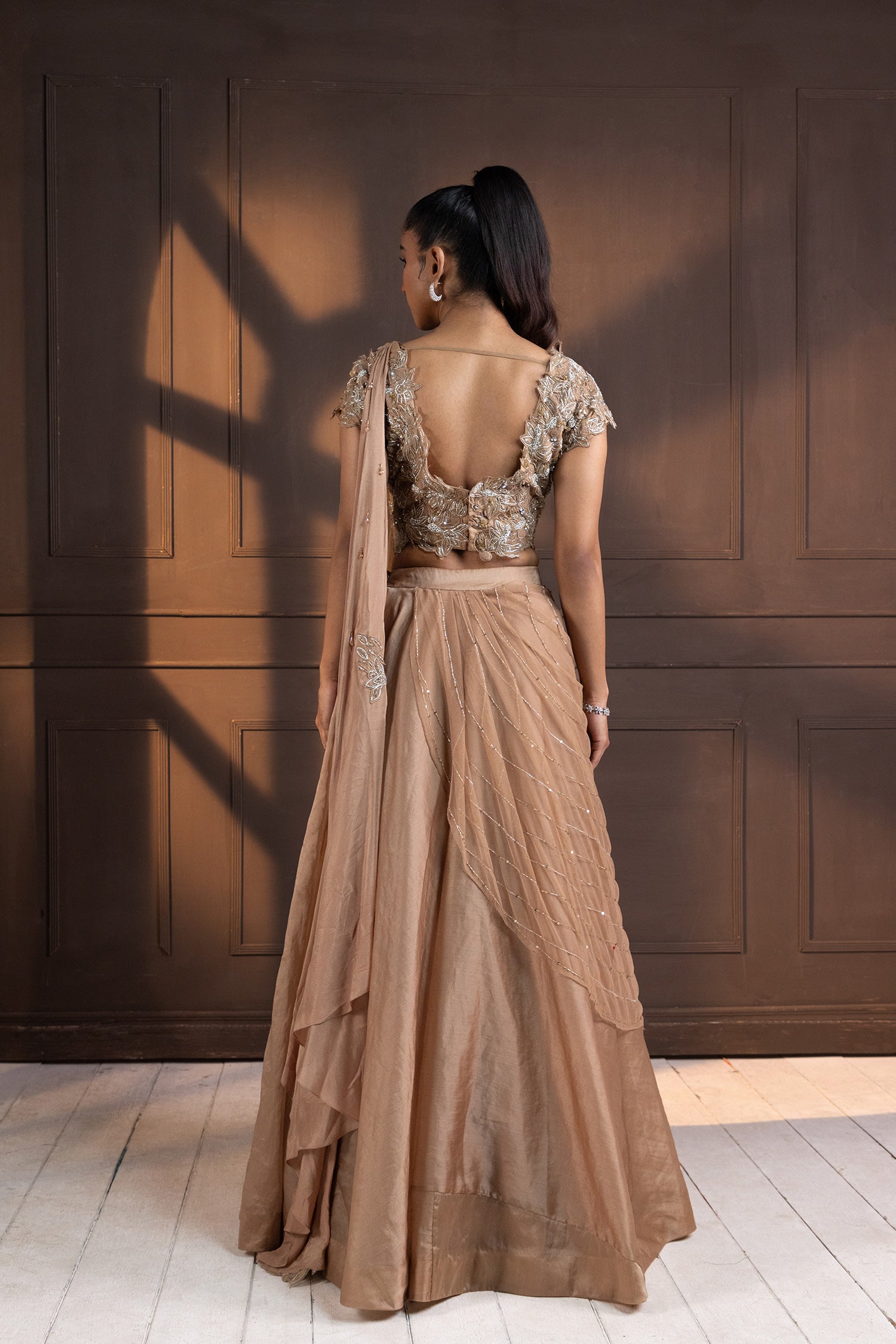 Golden Glow Embellished Lehenga Set