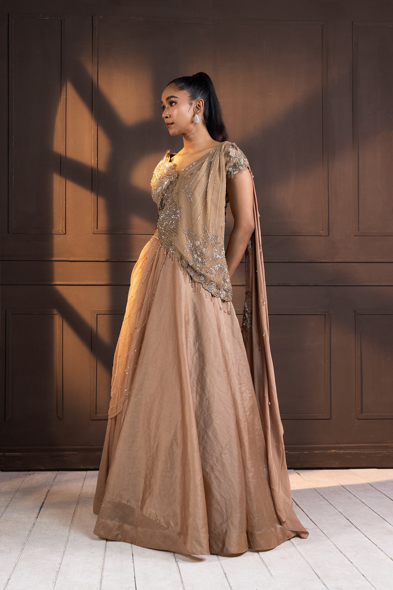Golden Glow Embellished Lehenga Set