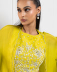 Chartreuse Cape Palazzo Set