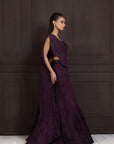 Plum Beaded Lehenga Set