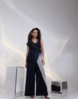 Noir Ombre Wrap Jumpsuit
