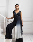 Noir Ombre Wrap Jumpsuit
