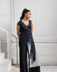 Noir Ombre Wrap Jumpsuit