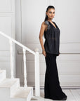 Noir Ombre Wrap Jumpsuit
