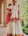 Jugni Ivory Sharara Set