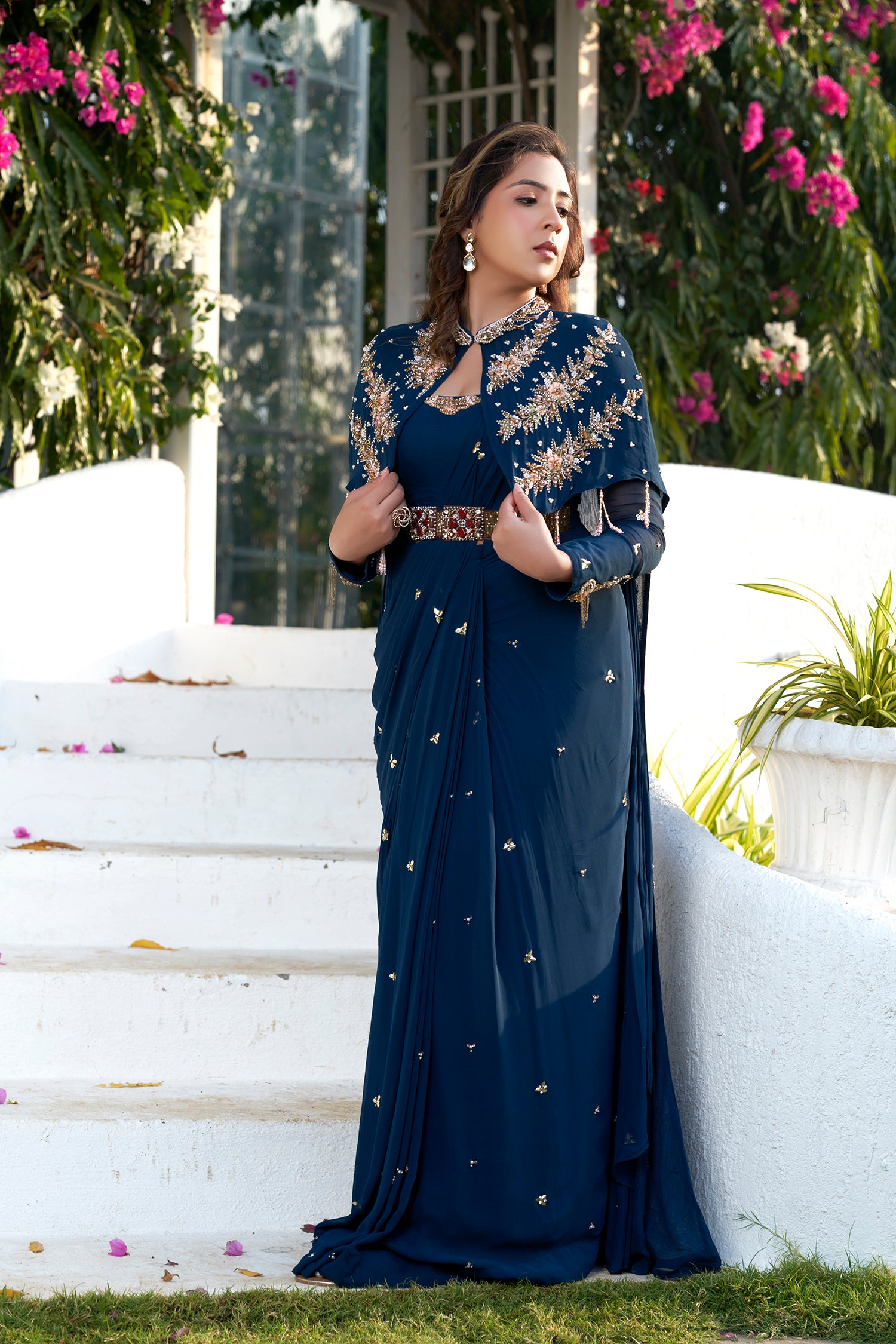 Queen Jacket with Draped Saree