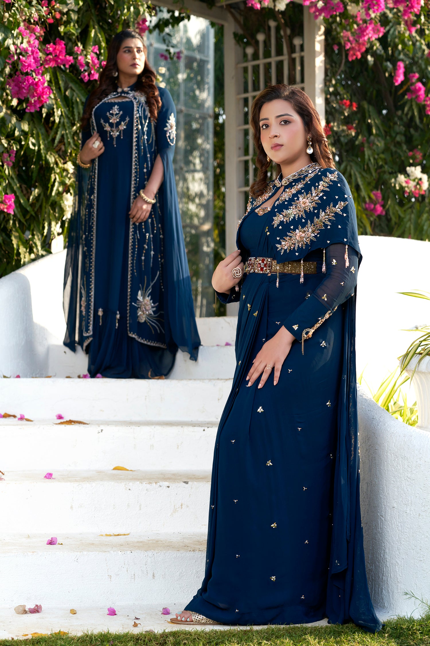 Queen Jacket with Draped Saree