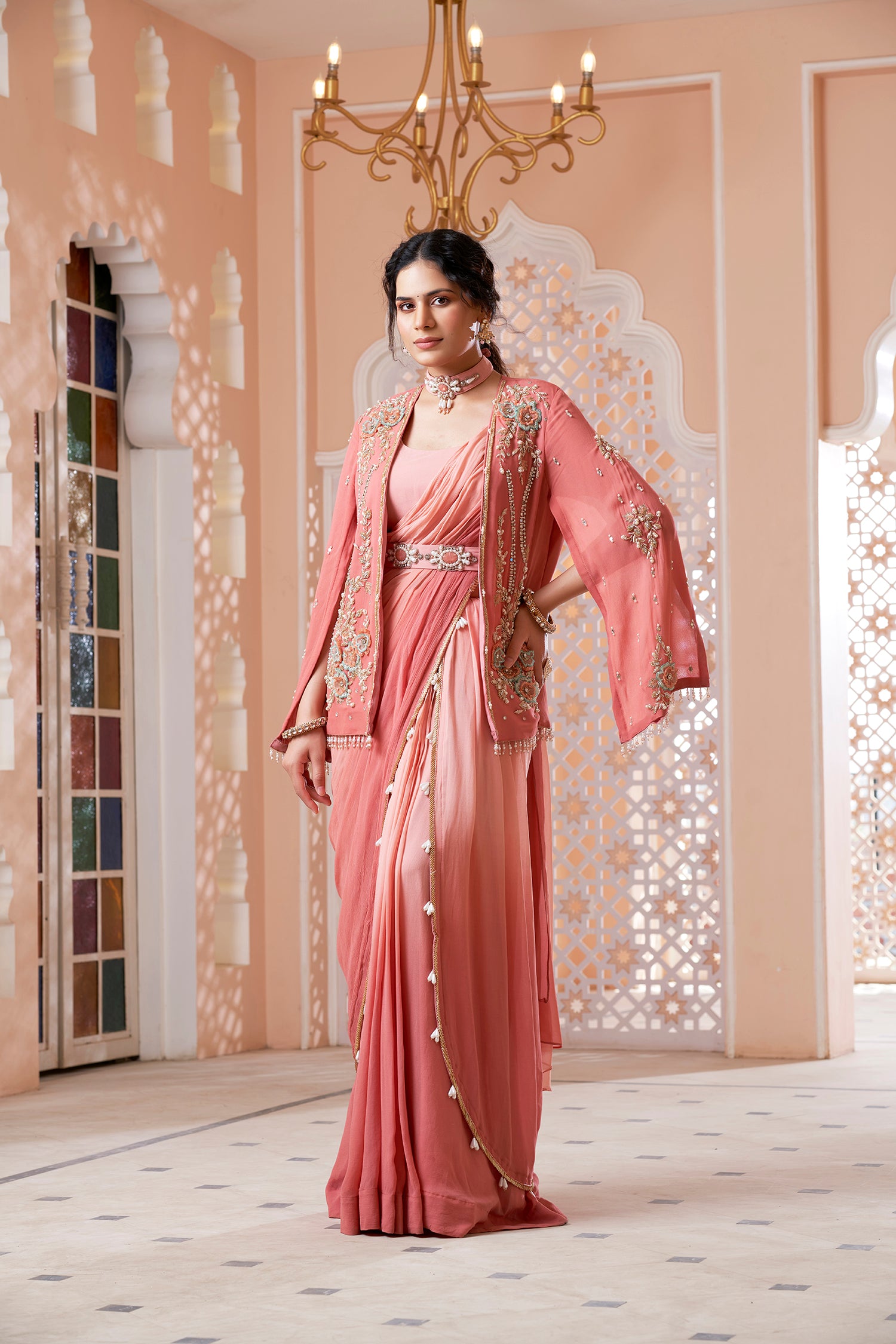 Victorian Shaded Saree