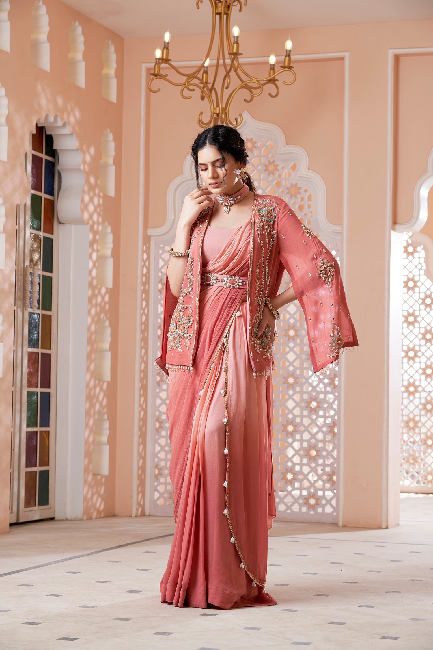 Victorian Shaded Saree