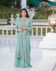 Flower Peplum Saree