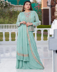 Flower Peplum Saree