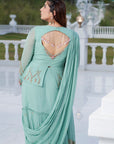 Flower Peplum Saree