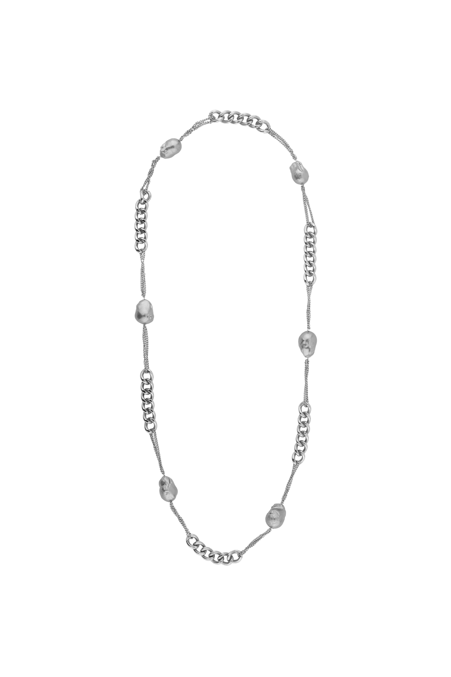 Blue Baroque Combination Chain - Chrome