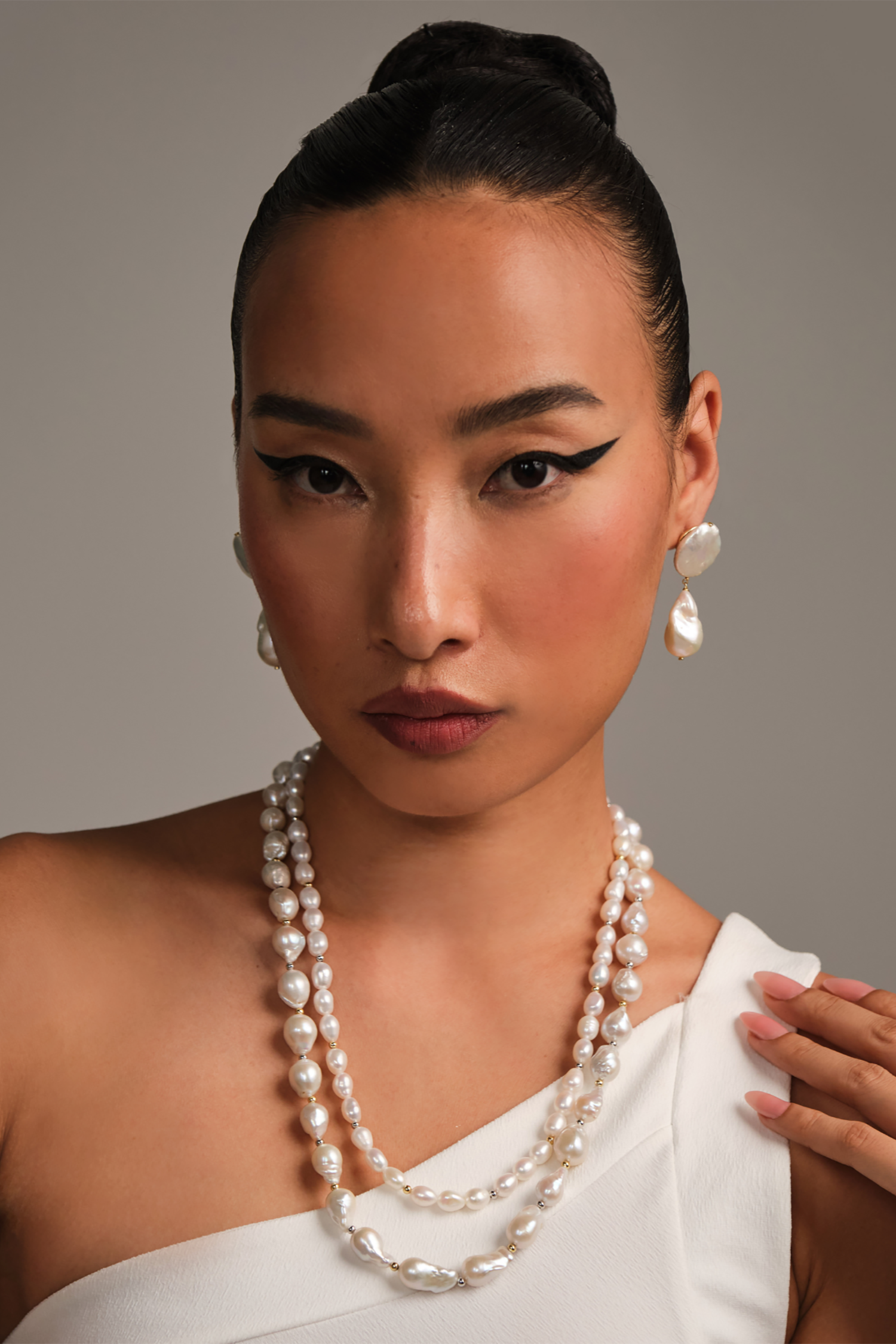 Rice & Baroque Pearl Necklace