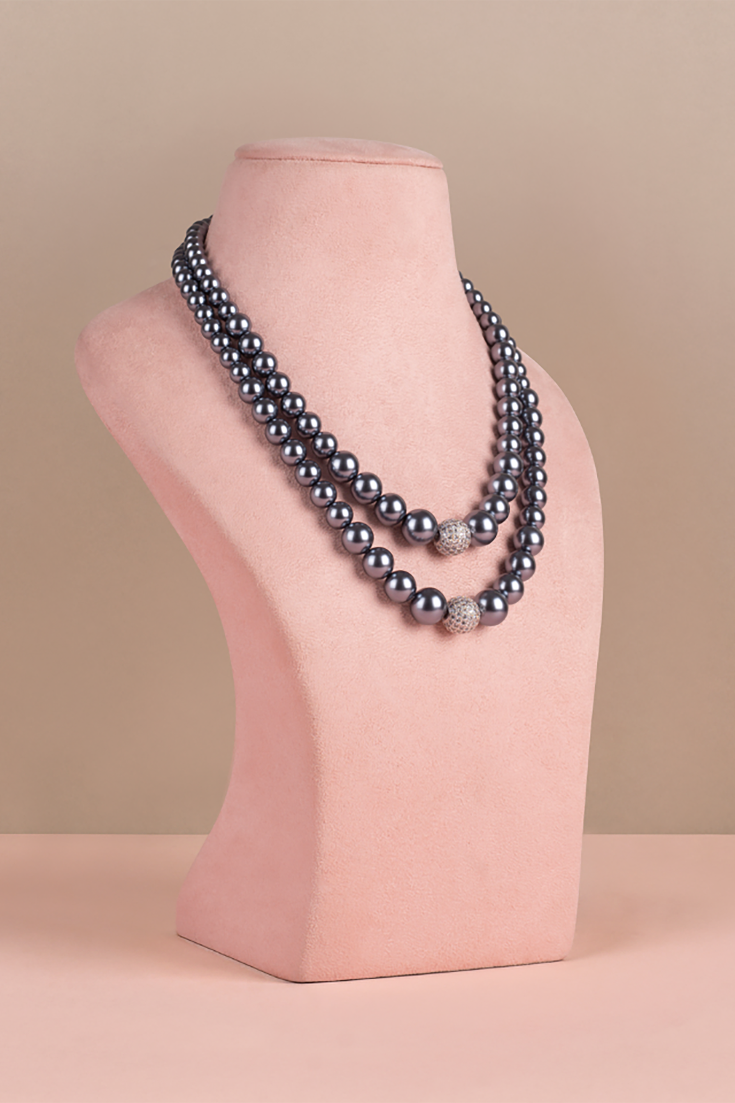 Double Graded - Dark Silver with Swarovski