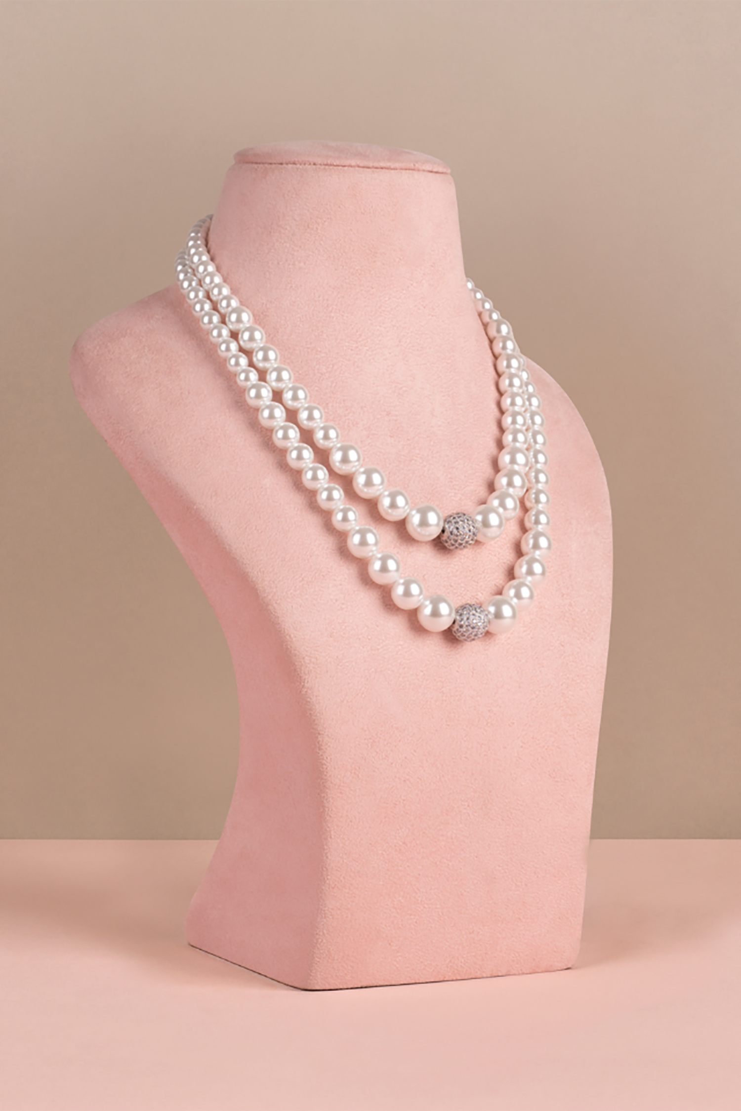 Double Graded - White with Silver Swarovski