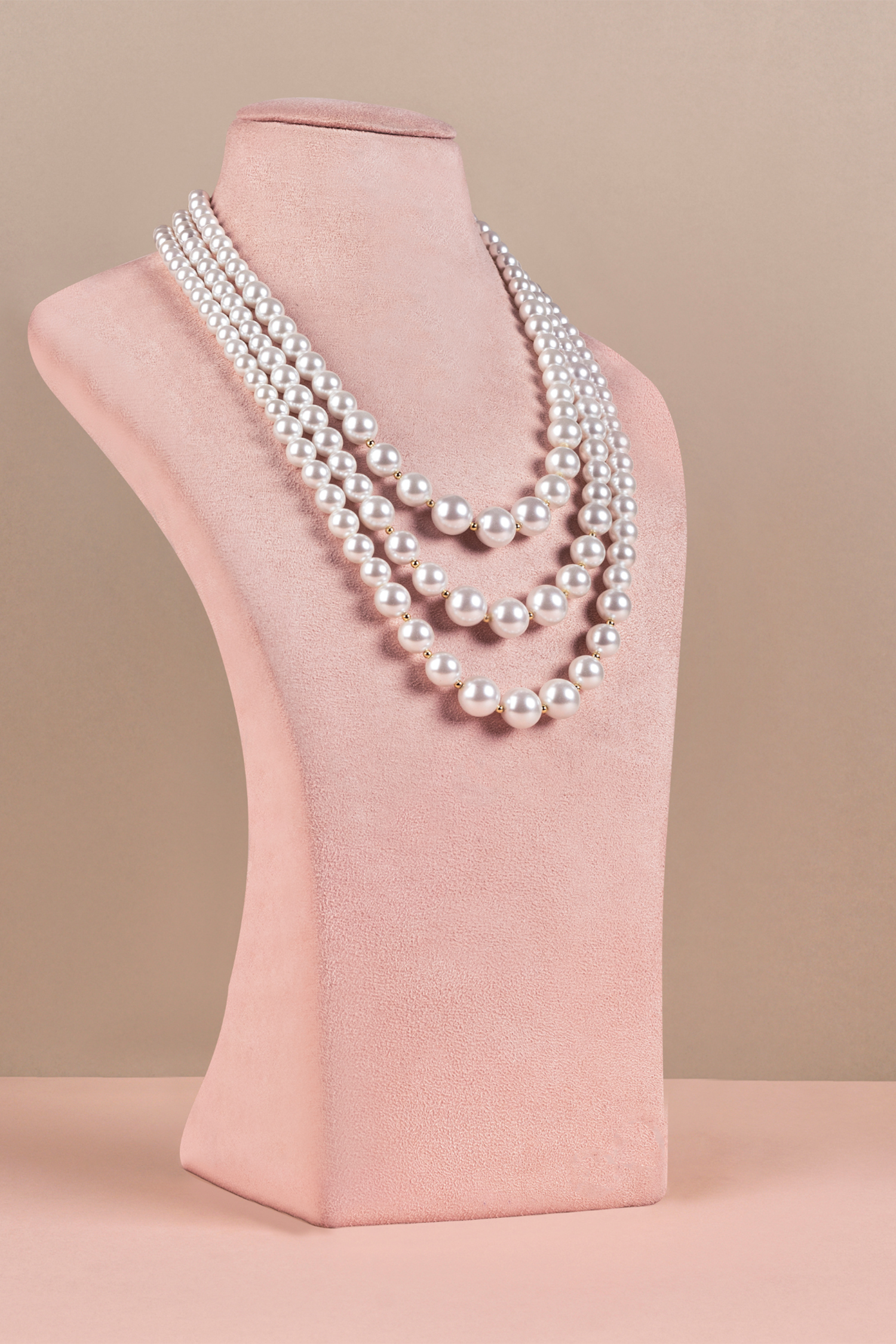 Triple Graded Bandel Necklace