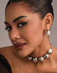 Dune Studs - Chrome