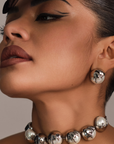 Dune Studs - Chrome