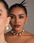 Dune Studs - Chrome