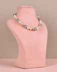 Swarovski Single - Orange, Silver & White