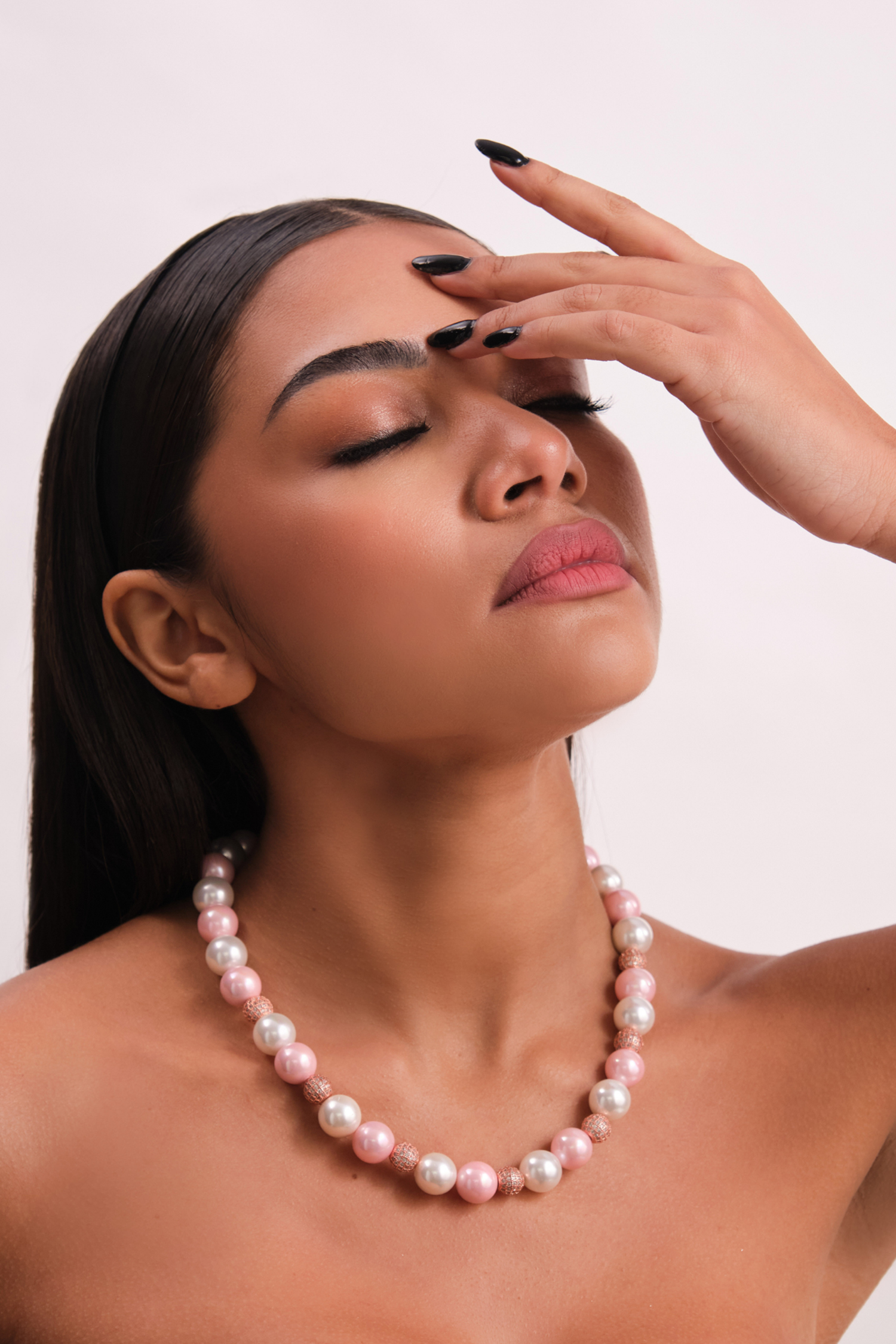 Swarovski Single - Pink & White