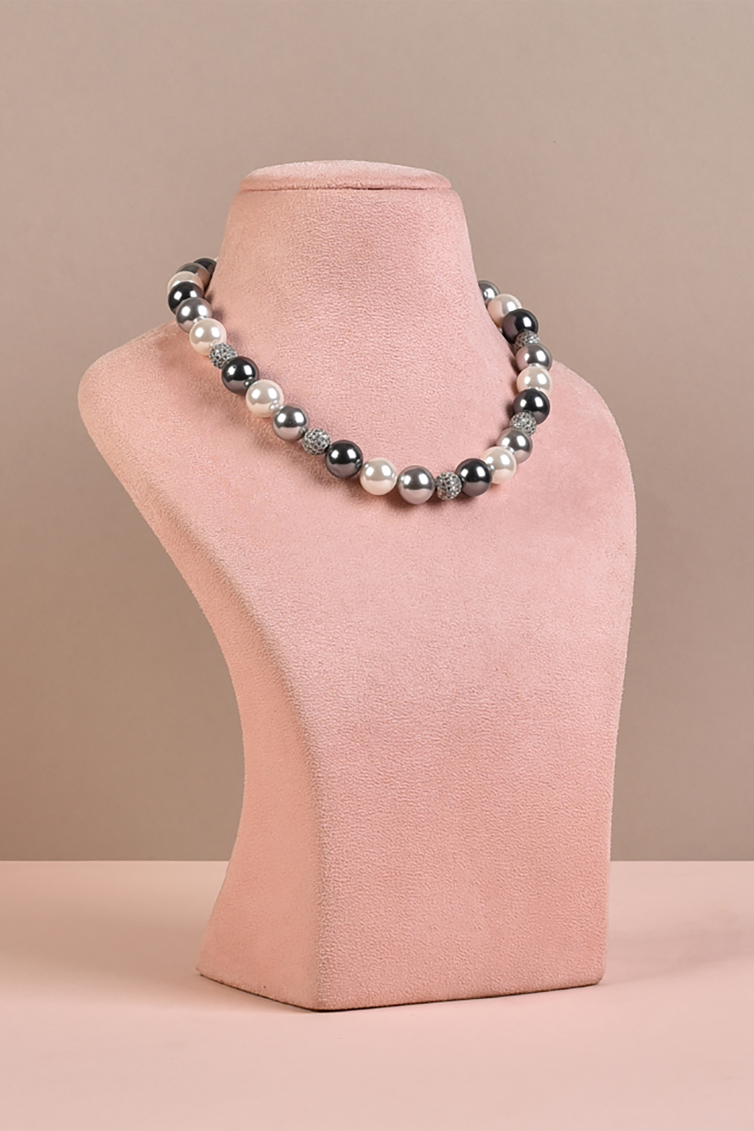 Swarovski Single - Silver, Dark Silver & White