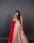Royal White Lehenga Saree