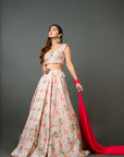 Royal White Lehenga Saree