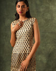 Beige Four Tiered Ruffle Dress