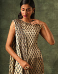 Beige Four Tiered Ruffle Dress