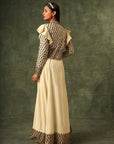 Beige Ajrakh A Line Gown