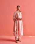 Pure Silk Kurti With Organza Dupatta
