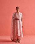 Pure Silk Kurti With Organza Dupatta