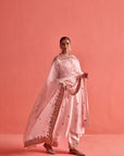 Pure Silk Kurti With Organza Dupatta