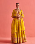 Yellow Lehenga & Bloluse With Organza Dupatta
