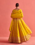 Yellow Lehenga & Bloluse With Organza Dupatta