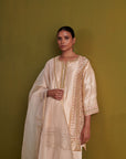 Kora Silk Kurti, Bamberg Satin Pallazo With Organza Dupatta
