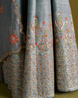 Marine Blue Lehenga Set With Organza Dupatta